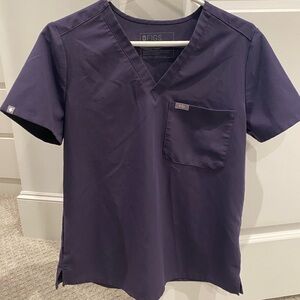 Figs scrubs purple top